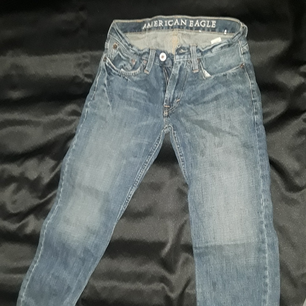 Blue denim jeans